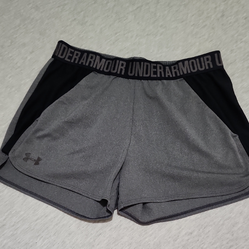Under Armour Gray and Black Athletic Shorts